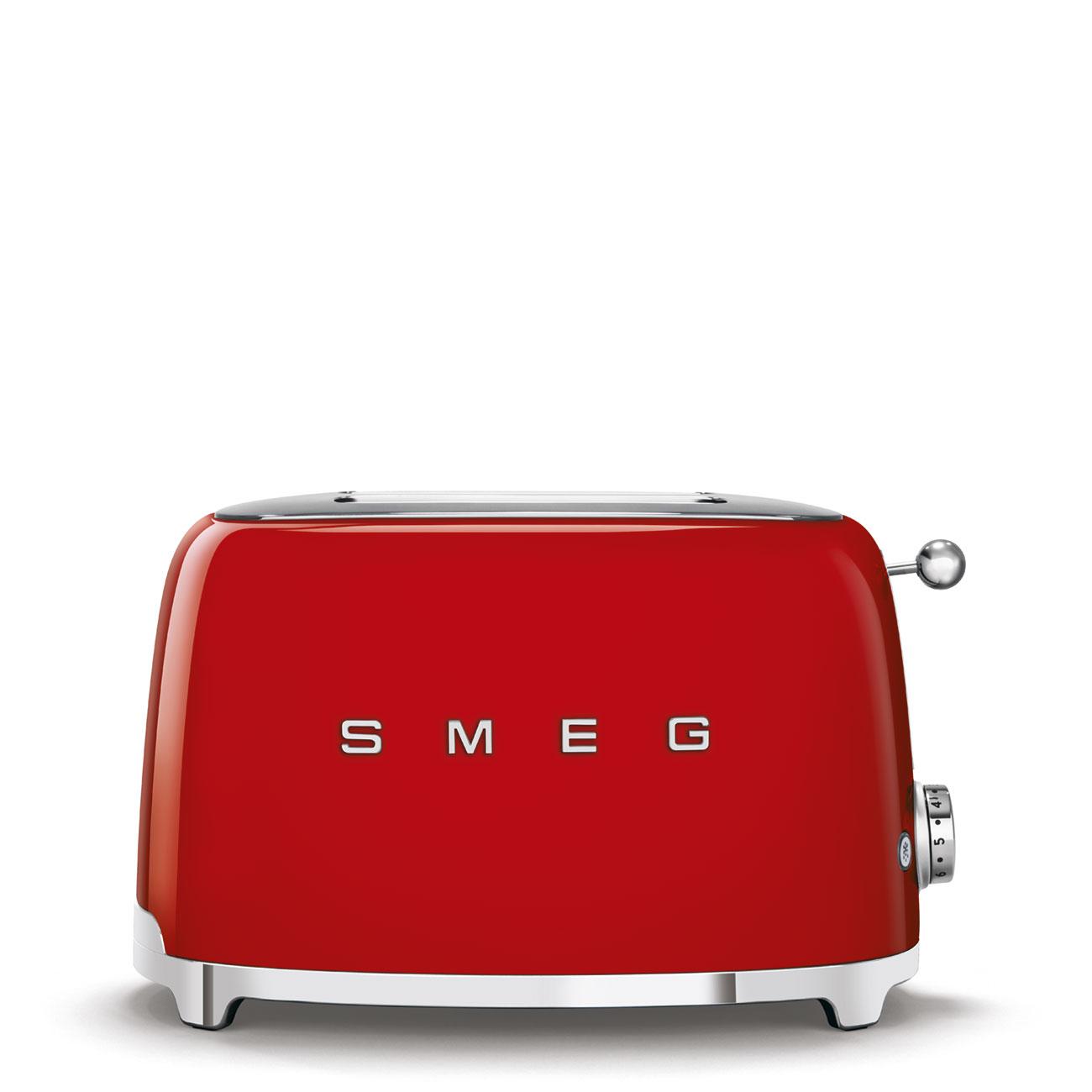 Тостер на 2 ломтика SMEG  Стиль 50-х TSF01RDEU красный