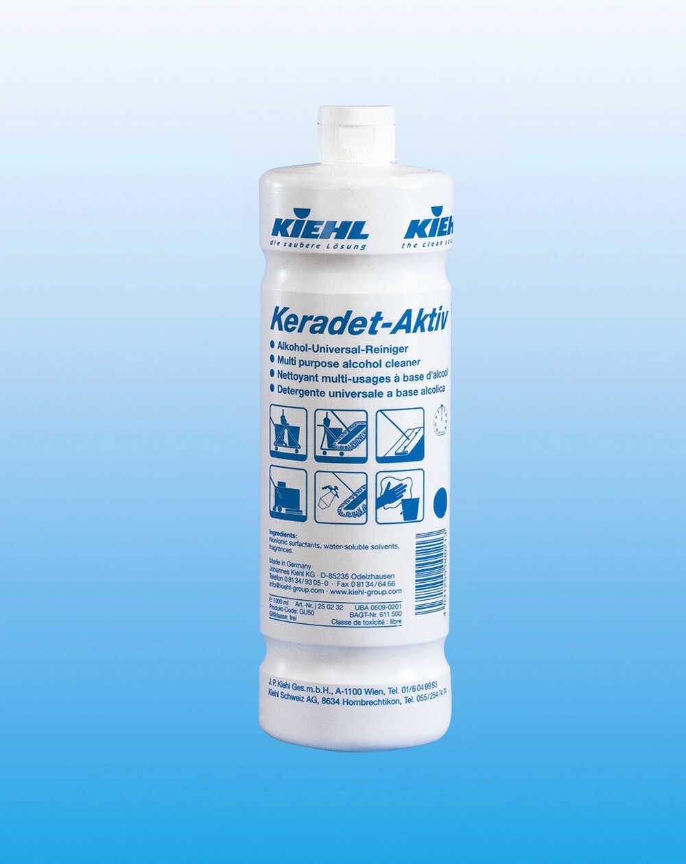 Універсальний спиртовий очищувач Keradet-Aktiv (вікна, підлоги, водостійкі поверхні), 1л