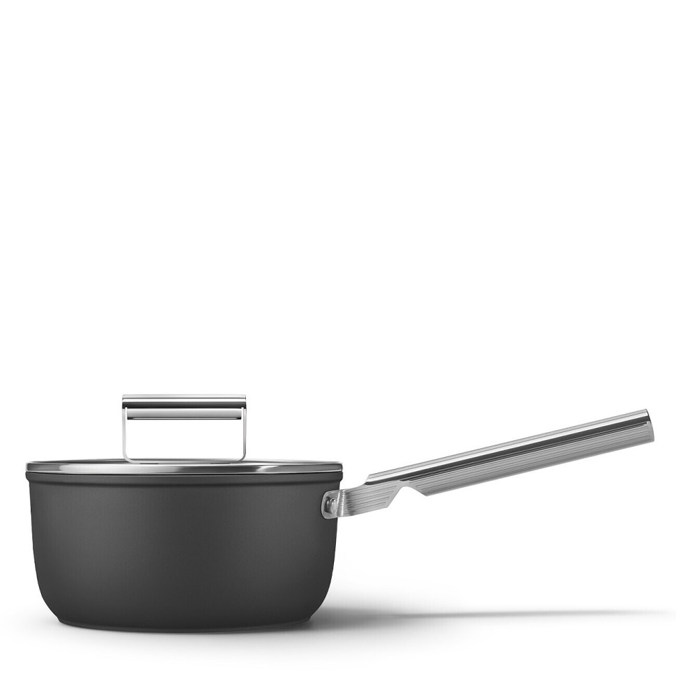 Сотейник 20 см Smeg SPF2012BLM чорний матовий Сотейник 20 см Smeg SPF2012BLM чорний матовий
